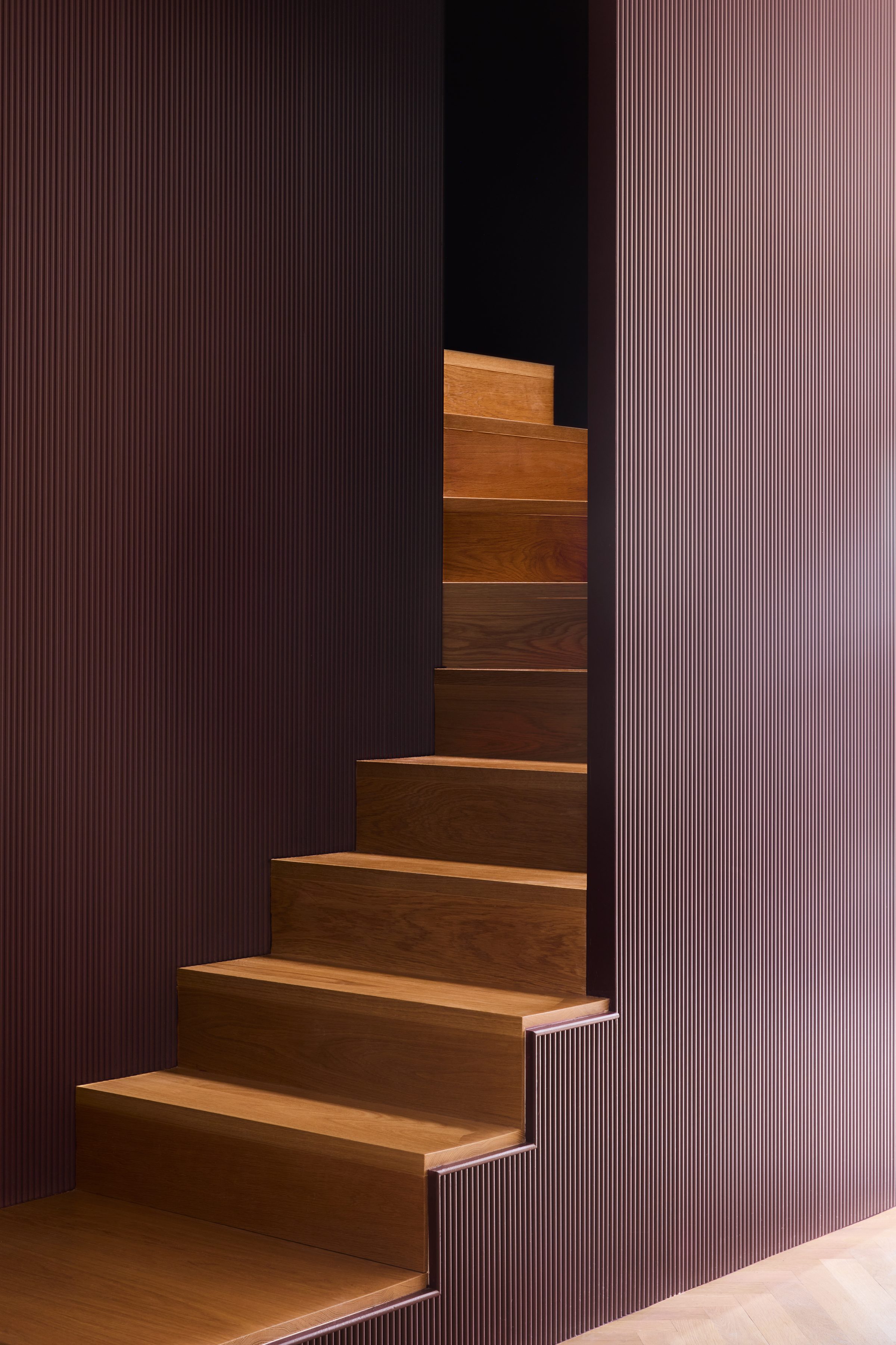 Fluted panelling and stair, Lisbon